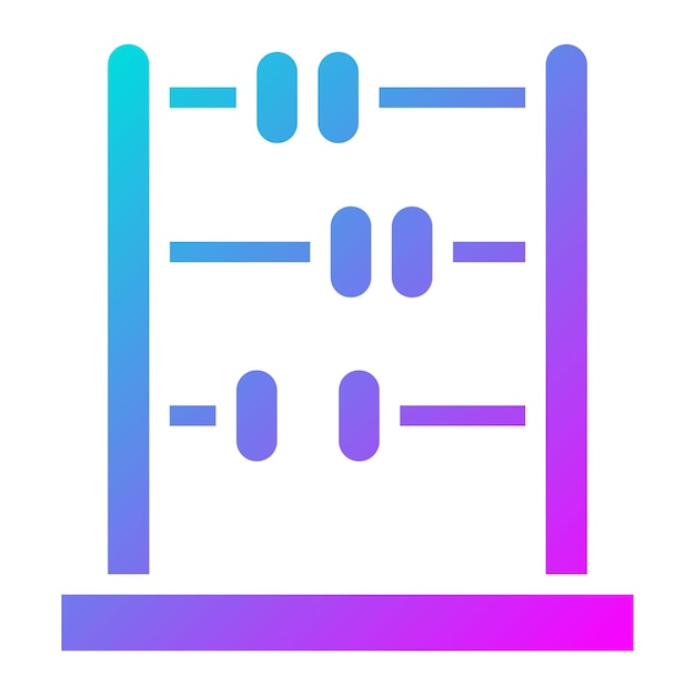 El icono vectorial de ábaco se puede usar para el conjunto de iconos de vuelta a la escuela