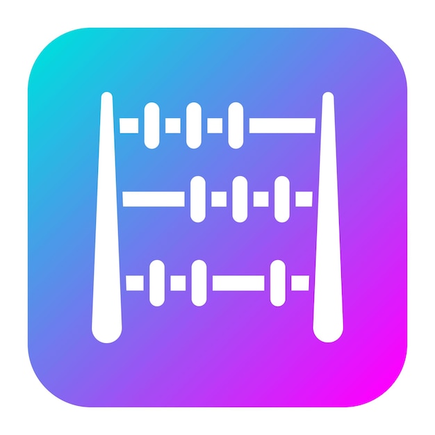 El icono vectorial de ábaco se puede utilizar para el conjunto de iconos de juguetes para niños
