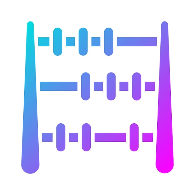 El icono vectorial de ábaco se puede utilizar para el conjunto de iconos de juguetes para niños