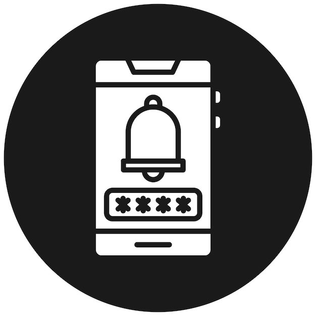 El icono vectorial de acceso a las alarmas se puede utilizar para el conjunto de iconos de UX de la interfaz de usuario móvil