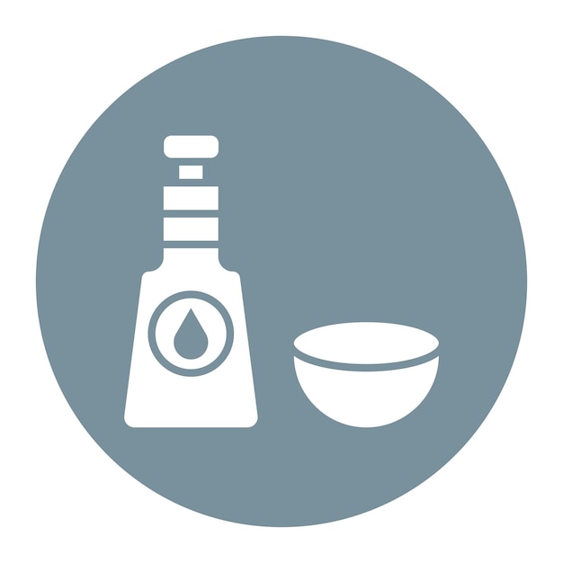 El icono vectorial del aceite de coco se puede usar para el conjunto de iconos del spa