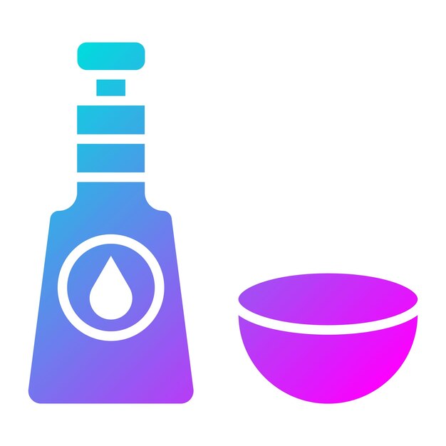 El icono vectorial del aceite de coco se puede usar para el conjunto de iconos del spa