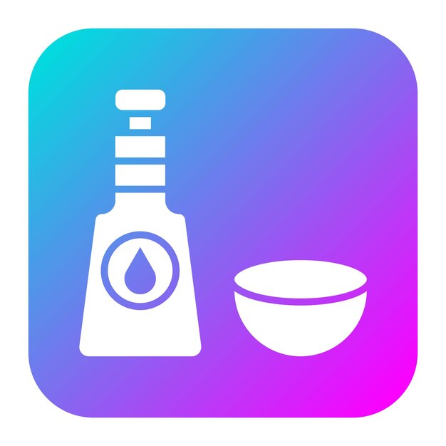 El icono vectorial del aceite de coco se puede usar para el conjunto de iconos del spa