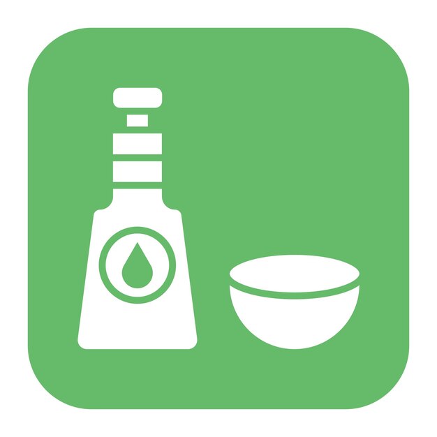 El icono vectorial del aceite de coco se puede usar para el conjunto de iconos del spa