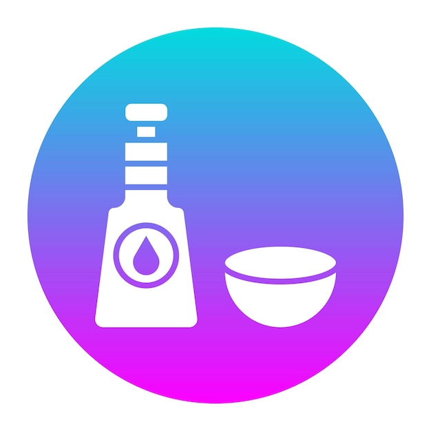 El icono vectorial del aceite de coco se puede usar para el conjunto de iconos del spa