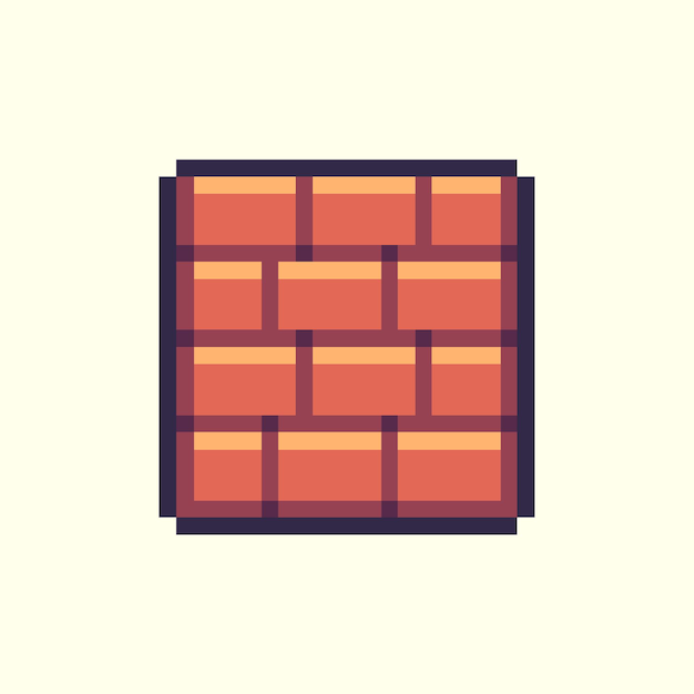 Icono vectorial de activos de juego de pixel art para juego de 8 bits en fondo blanco