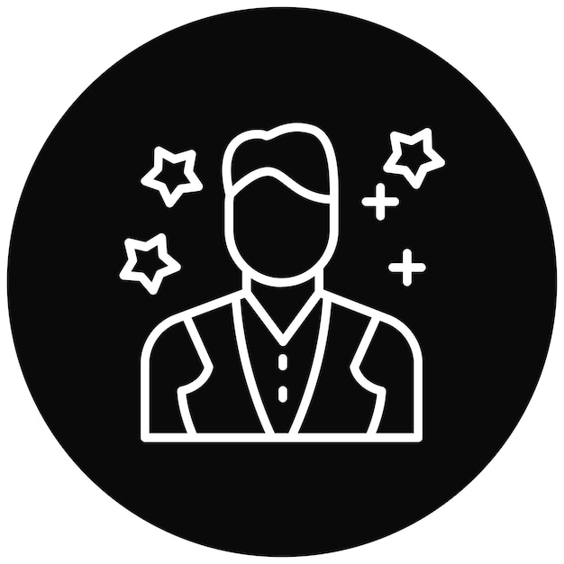 El icono vectorial del actor se puede usar para el conjunto de iconos de diversidad