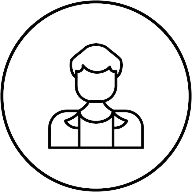 El icono vectorial del actor se puede usar para el conjunto de iconos de producción de video