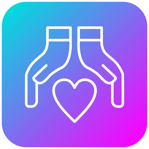 El icono vectorial de actos de tipo puede usarse para el conjunto de iconos de caridad