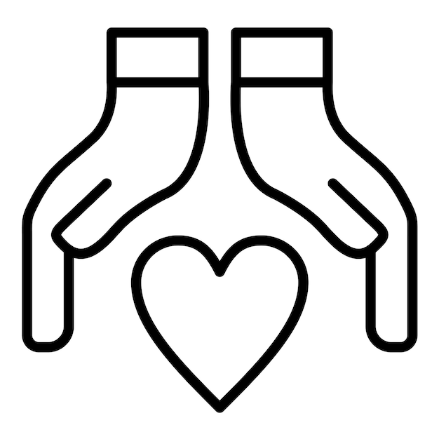 El icono vectorial de actos de tipo puede usarse para el conjunto de iconos de caridad
