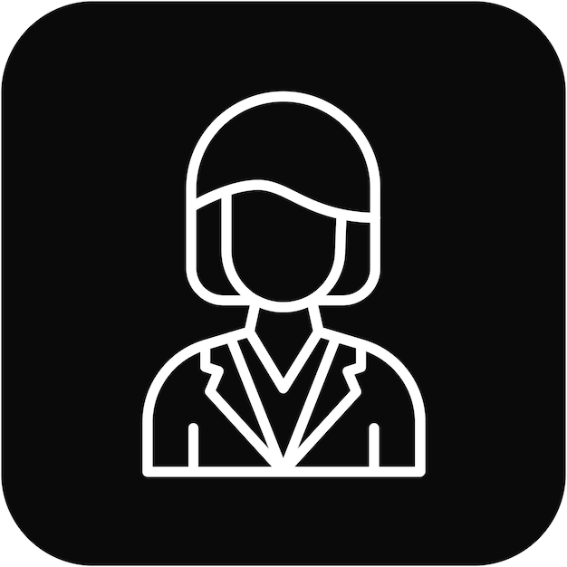 El icono vectorial del administrador se puede usar para el conjunto de iconos de mujeres