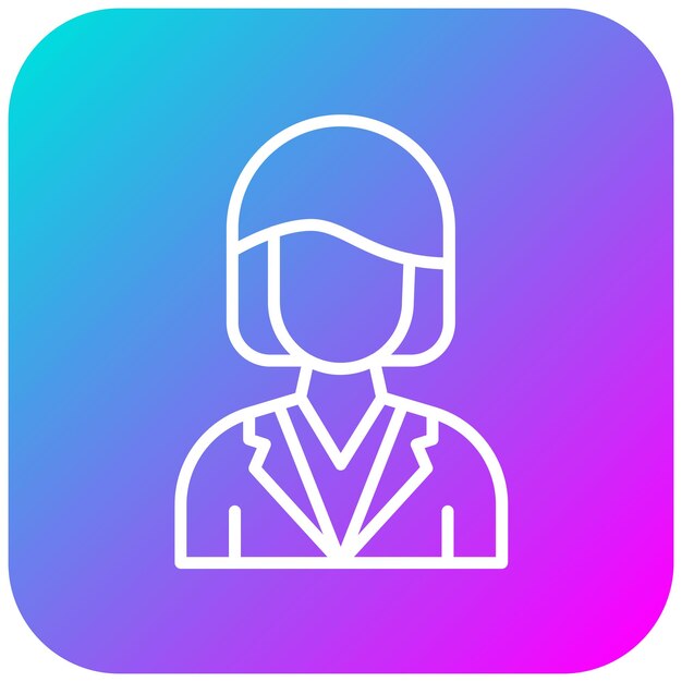 El icono vectorial del administrador se puede usar para el conjunto de iconos de mujeres