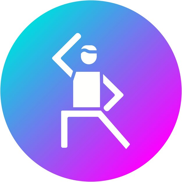 El icono vectorial de aeróbica de pie se puede usar para el conjunto de iconos de aptitud física