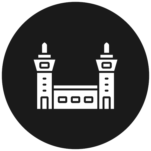El icono vectorial del aeropuerto se puede utilizar para el conjunto de iconos de inmigración