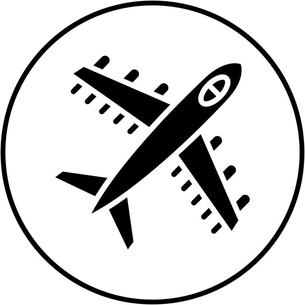 El icono vectorial del aeropuerto se puede utilizar para el conjunto de iconos de mapa y navegación