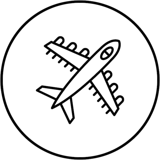 El icono vectorial del aeropuerto se puede utilizar para el conjunto de iconos de mapa y navegación