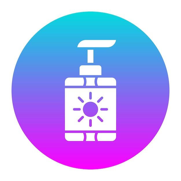 El icono vectorial de After Sun Lotion se puede utilizar para el conjunto de iconos de cuidado de la piel