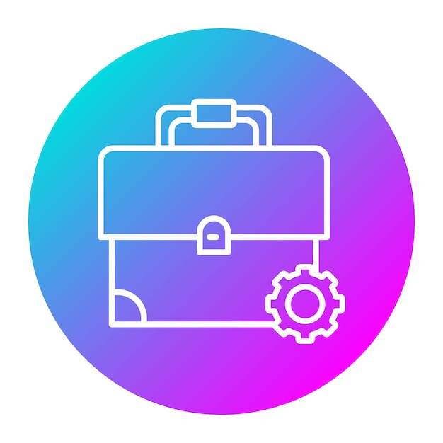El icono vectorial de ajustes de maletín se puede usar para el conjunto de iconos de documentos y archivos