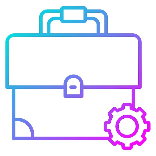 El icono vectorial de ajustes de maletín se puede usar para el conjunto de iconos de documentos y archivos