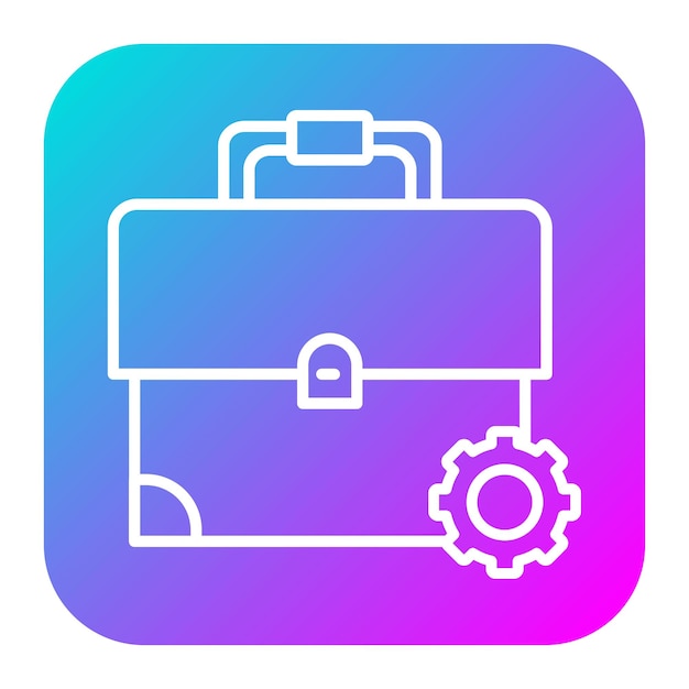 El icono vectorial de ajustes de maletín se puede usar para el conjunto de iconos de documentos y archivos