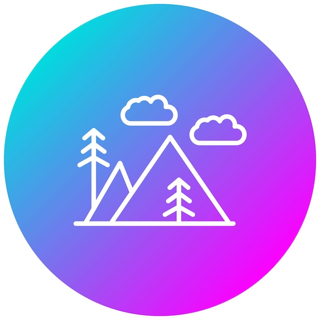 El icono vectorial al aire libre se puede usar para el conjunto de iconos de Beach Resort