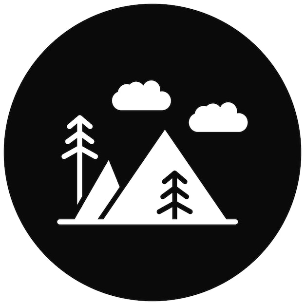 El icono vectorial al aire libre se puede usar para el conjunto de iconos de Beach Resort