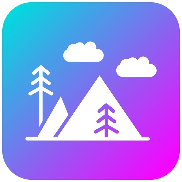 El icono vectorial al aire libre se puede usar para el conjunto de iconos de Beach Resort