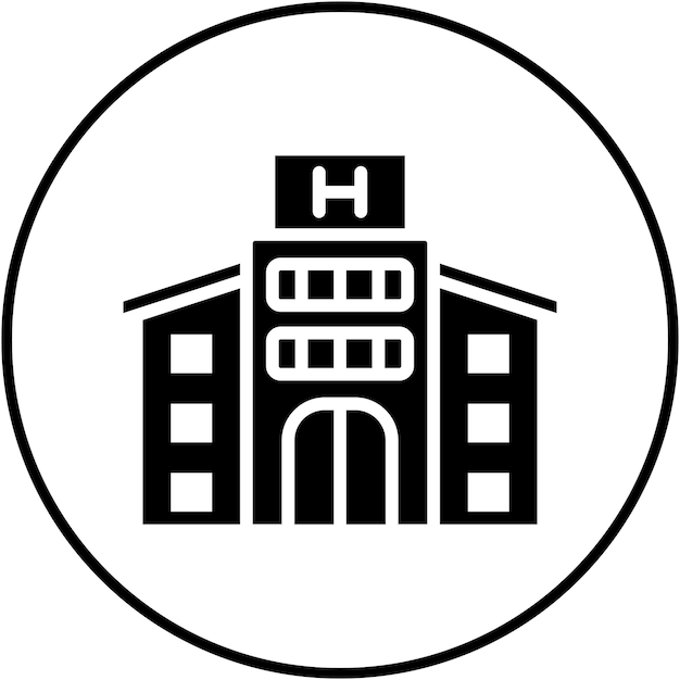 El icono vectorial del albergue se puede usar para el conjunto de iconos del tipo de casas