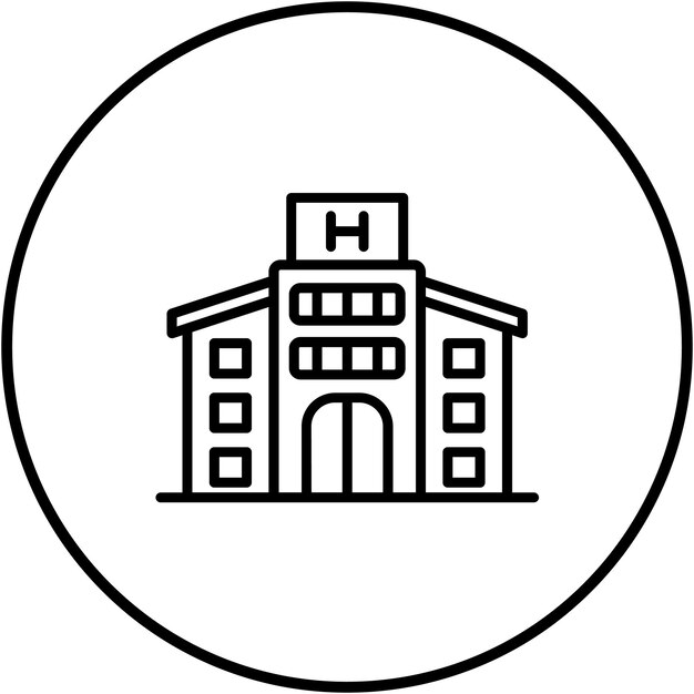 El icono vectorial del albergue se puede usar para el conjunto de iconos del tipo de casas