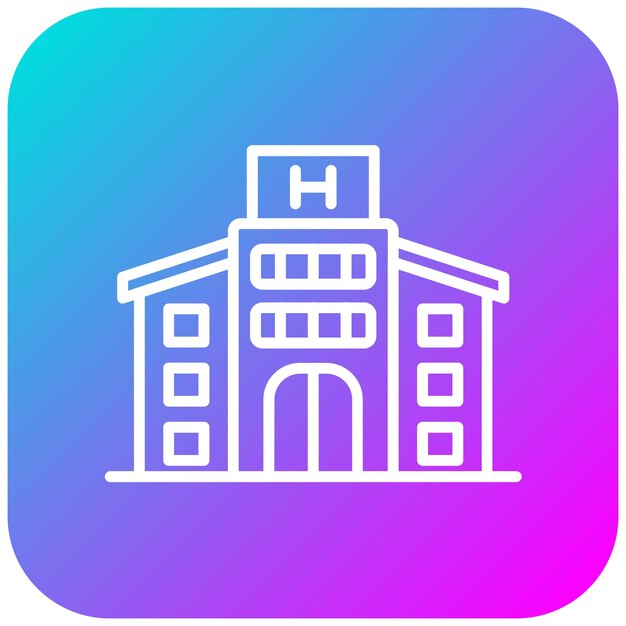 El icono vectorial del albergue se puede utilizar para el conjunto de iconos del tipo de casas