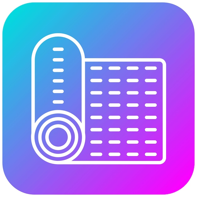 El icono vectorial de la alfombra de dormir se puede usar para el conjunto de iconos de senderismo