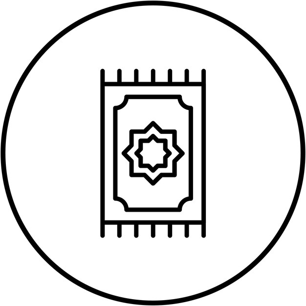 El icono vectorial de la alfombra se puede usar para el iconset de Dubai