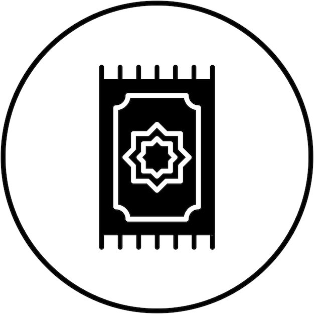El icono vectorial de la alfombra se puede usar para el iconset de Dubai