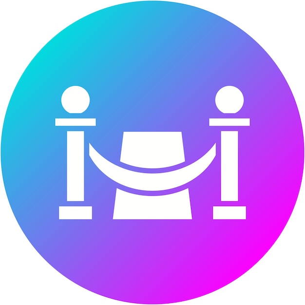 El icono vectorial de la alfombra roja se puede usar para el conjunto de iconos de producción de video
