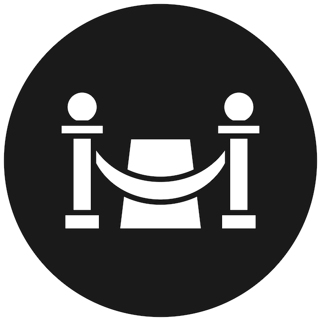 El icono vectorial de la alfombra roja se puede usar para el conjunto de iconos de producción de video