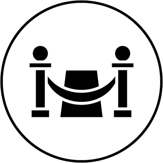 El icono vectorial de la alfombra roja se puede usar para el conjunto de iconos de producción de video