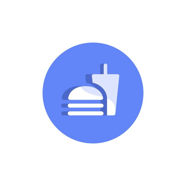 Icono vectorial de alimentos y bebidas en estilo de diseño plano