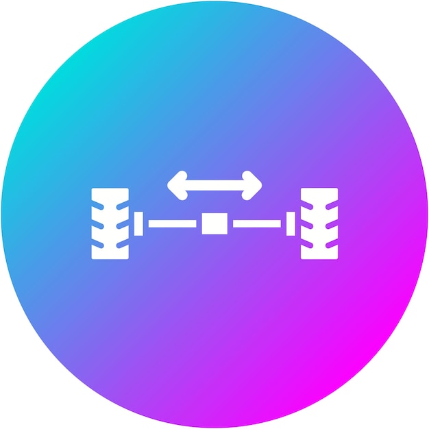 El icono vectorial de alineación de ruedas se puede utilizar para el conjunto de iconos de reparación de automóviles