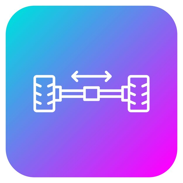El icono vectorial de alineación de ruedas se puede utilizar para el conjunto de iconos de reparación de automóviles