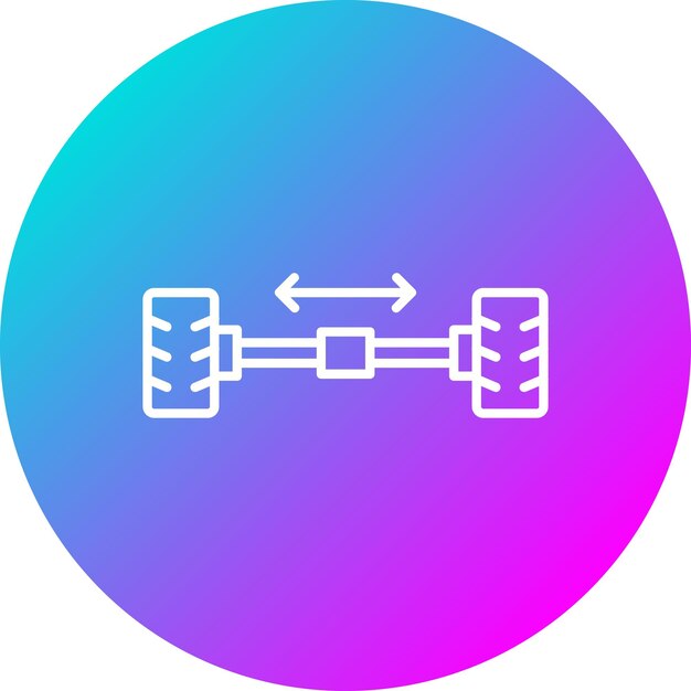 El icono vectorial de alineación de ruedas se puede utilizar para el conjunto de iconos de reparación de automóviles