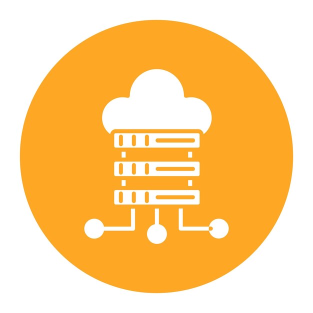 El icono vectorial de almacenamiento en la nube se puede utilizar para el conjunto de iconos de negocios basados en el hogar
