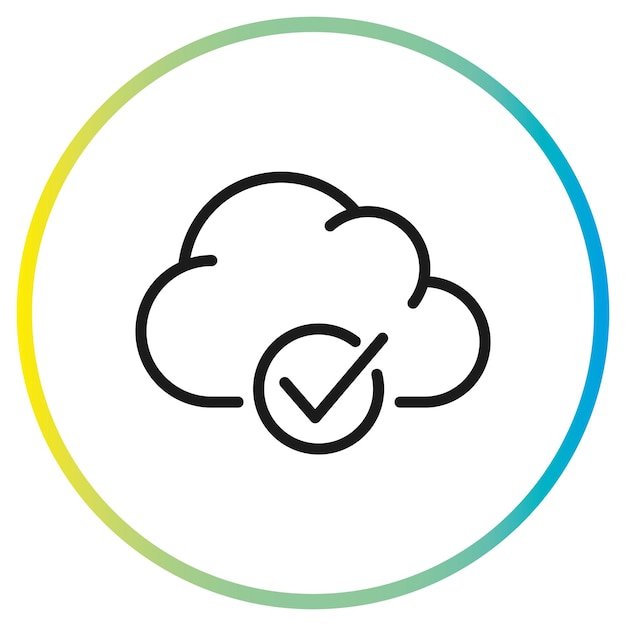 icono vectorial de almacenamiento en la nube