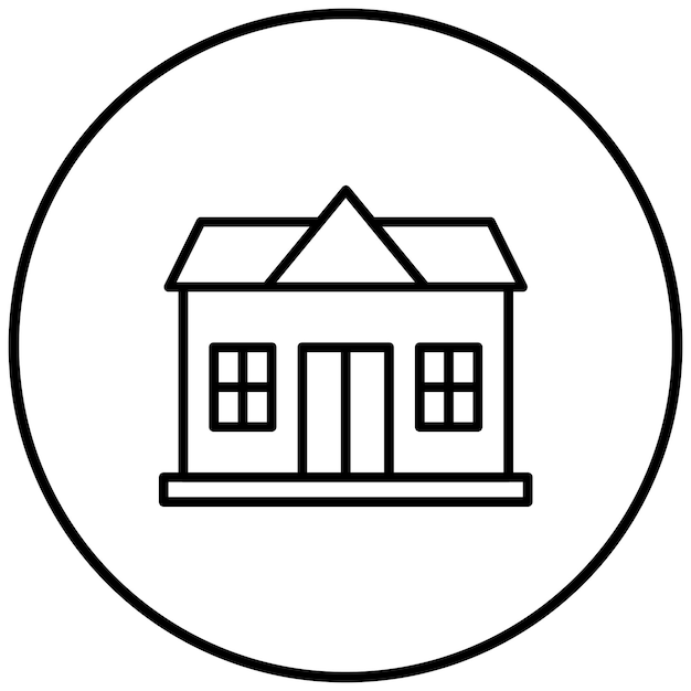 El icono vectorial de alojamiento local se puede utilizar para el conjunto de iconos de Golf