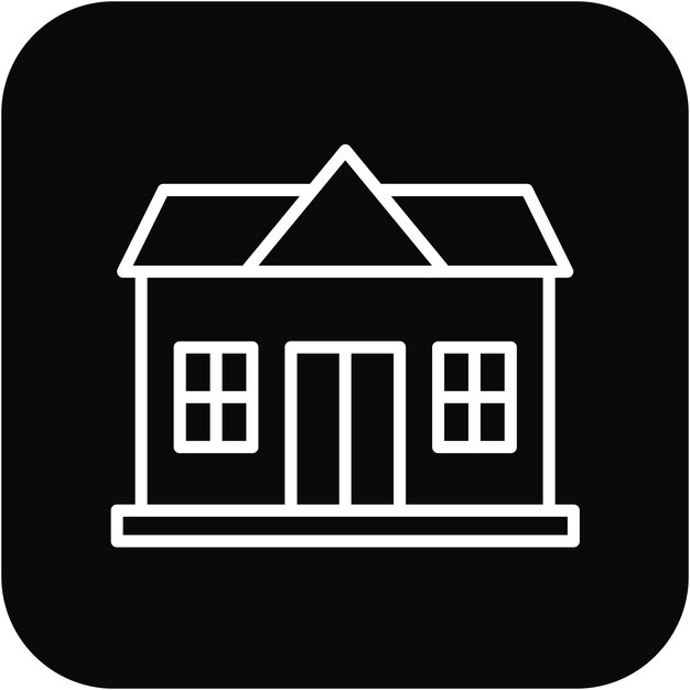 El icono vectorial de alojamiento local se puede utilizar para el conjunto de iconos de Golf