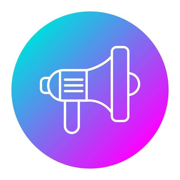 El icono vectorial del altavoz se puede utilizar para el conjunto de iconos de comunicación y medios