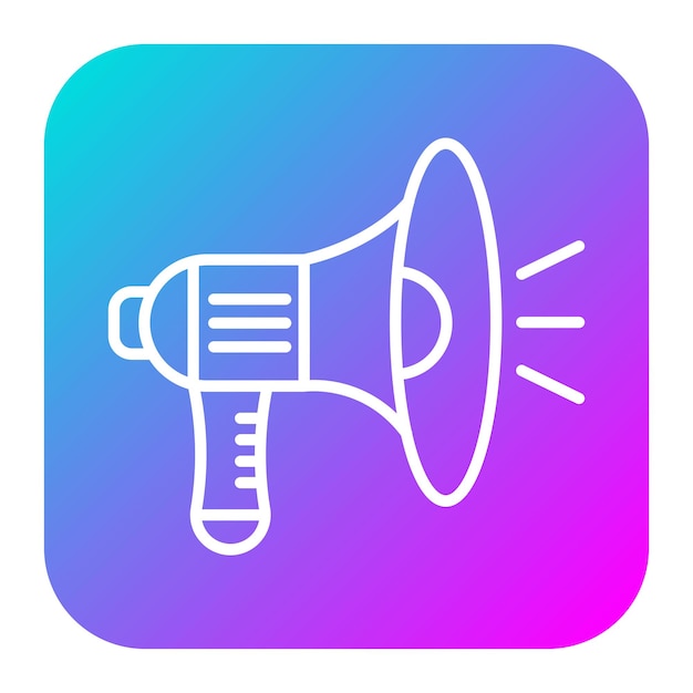 El icono vectorial del altavoz se puede utilizar para el conjunto de iconos de comunicación y medios