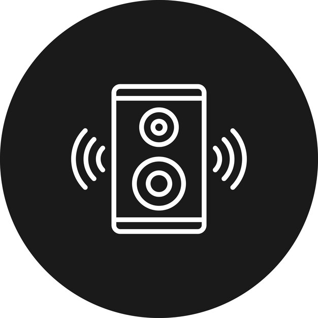 El icono vectorial del altavoz se puede utilizar para el conjunto de iconos de entretenimiento