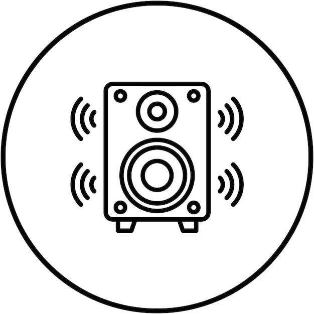 El icono vectorial del altavoz se puede utilizar para el conjunto de iconos de producción de video