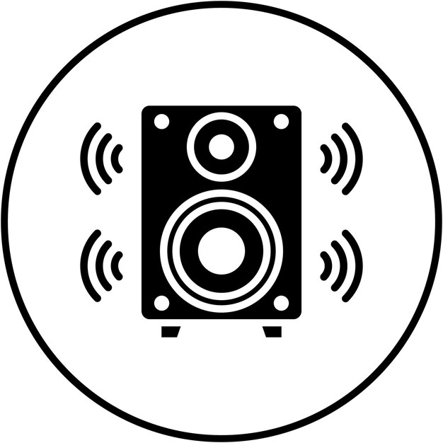 El icono vectorial del altavoz se puede utilizar para el conjunto de iconos de producción de video