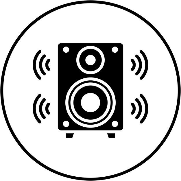 El icono vectorial del altavoz se puede utilizar para el conjunto de iconos de producción de video